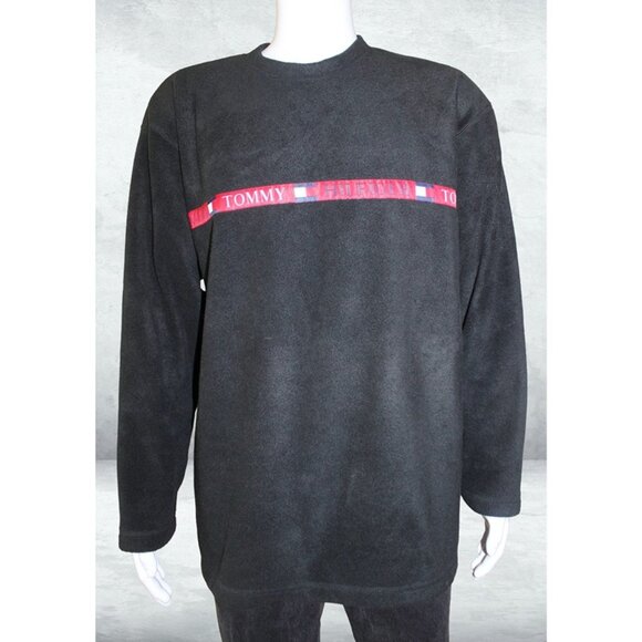 TOMMY HILFIGER '90s Bold Logo Fleece Pullover - Picture 1 of 10